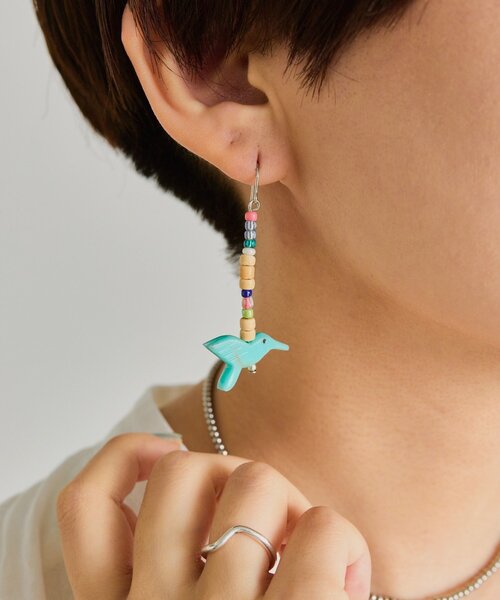 ear PAPILLONNER(イアパピヨネ)の「ターコイズハチドリピアス(ピアス(両耳用)・レディース・ブルー系その他・FREE)」の8枚目の写真