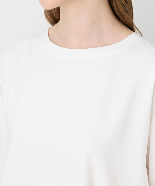 LE SOUK HOLIDAY(ルスークホリデー)の「裾レースドッキングTシャツ【接触冷感】(Tシャツ/カットソー・レディース・ブラック/オフホワイト/ネイビー・M/L)」の9枚目の写真
