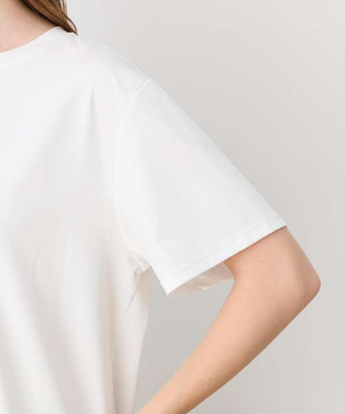 LE SOUK HOLIDAY(ルスークホリデー)の「裾レースドッキングTシャツ【接触冷感】(Tシャツ/カットソー・レディース・ブラック/オフホワイト/ネイビー・M/L)」の10枚目の写真