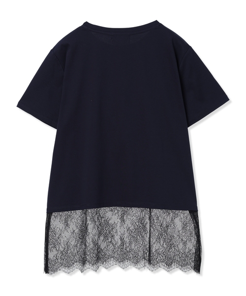 LE SOUK HOLIDAY(ルスークホリデー)の「裾レースドッキングTシャツ【接触冷感】(Tシャツ/カットソー・レディース・ブラック/オフホワイト/ネイビー・M/L)」の13枚目の写真