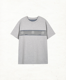 DD check inset symbol tee (GREY)