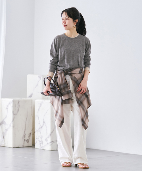 plage(プラージュ)の「JOHNBULL / ジョンブル 別注 CTN LNN WIDE パンツ(その他パンツ・レディース・ホワイト/カーキ・38/36/34)」の18枚目の写真