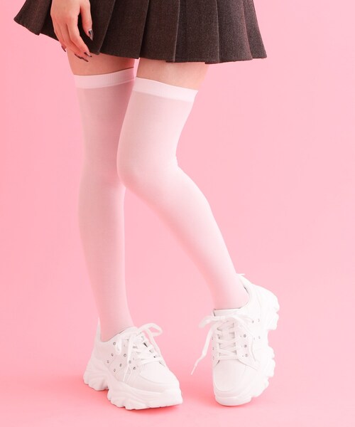 cs T&P(シーエスティーアンドピー)の「厚底キラキラスニーカー(スニーカー・レディース・ホワイト/ブラック・M/S/LL/L/XL)」の3枚目の写真
