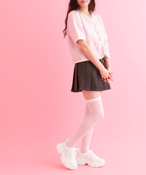 cs T&P(シーエスティーアンドピー)の「厚底キラキラスニーカー(スニーカー・レディース・ホワイト/ブラック・M/S/LL/L/XL)」の5枚目の写真