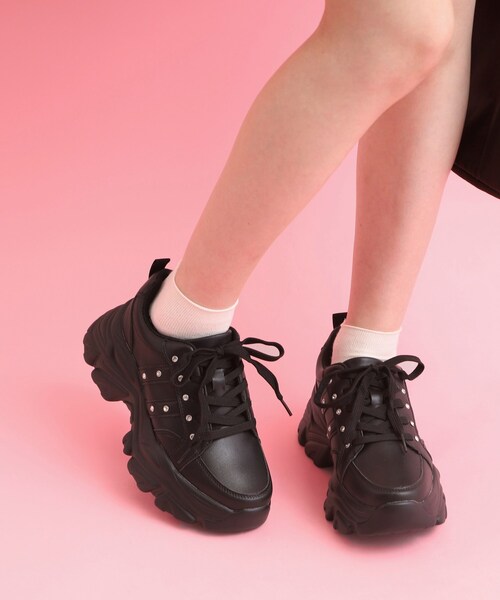 cs T&P(シーエスティーアンドピー)の「厚底キラキラスニーカー(スニーカー・レディース・ホワイト/ブラック・M/S/LL/L/XL)」の6枚目の写真
