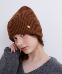 HALDEN（ハルデン）の「wool 100 knit beanie (C054_brown)（ニットキャップ/ビーニー）」