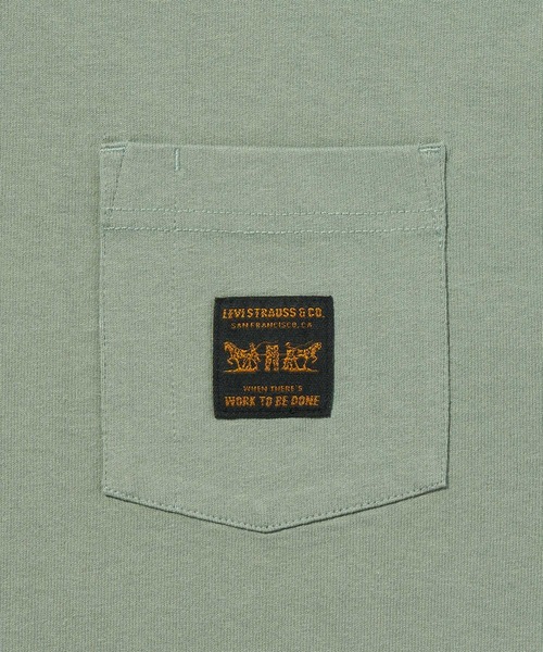 Levi's(リーバイス)の「Levi's/リーバイス WORKWEAR ポケットTシャツ(Tシャツ/カットソー・メンズ・グリーン・S/M/L)」の9枚目の写真