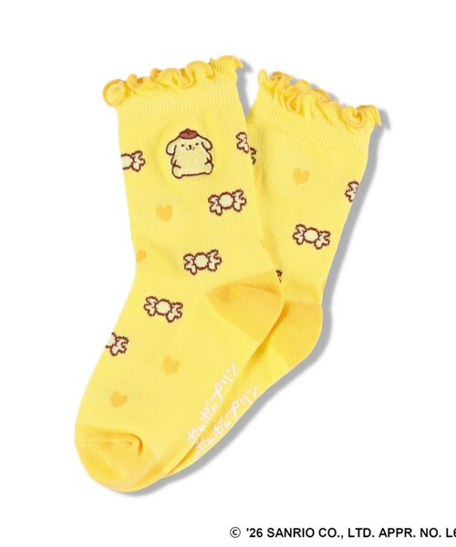BRANSHES(ブランシェス)の「【サンリオキャラクターズ】ワンポイント刺しゅう総柄ソックス(ソックス/靴下・キッズ・レッド/イエロー・L/M/19-21㎝)」の3枚目の写真