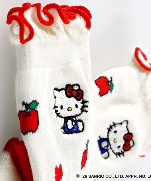 BRANSHES(ブランシェス)の「【サンリオキャラクターズ】ワンポイント刺しゅう総柄ソックス(ソックス/靴下・キッズ・レッド/イエロー・L/M/19-21㎝)」の14枚目の写真