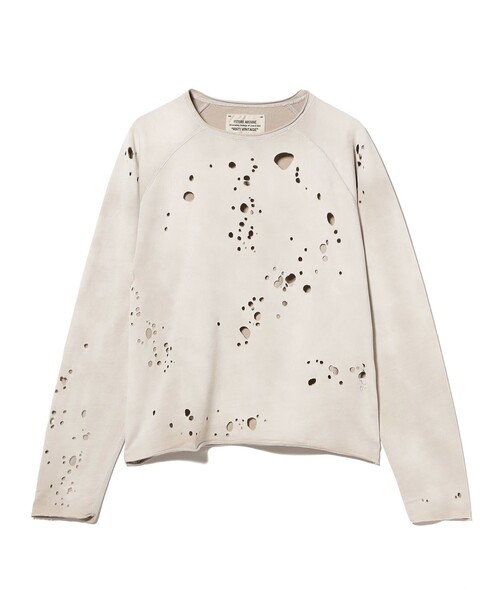 FUTURE ARCHIVE(フューチャーアーカイブ)の「FUTURE ARCHIVE / CRASH SWEAT CREWNECK(スウェット・メンズ・ブラック/ライトグレー/オリーブ・S/M/L/XL)」の3枚目の写真