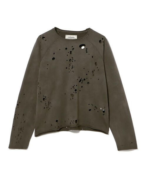 FUTURE ARCHIVE(フューチャーアーカイブ)の「FUTURE ARCHIVE / CRASH SWEAT CREWNECK(スウェット・メンズ・ブラック/ライトグレー/オリーブ・S/M/L/XL)」の7枚目の写真