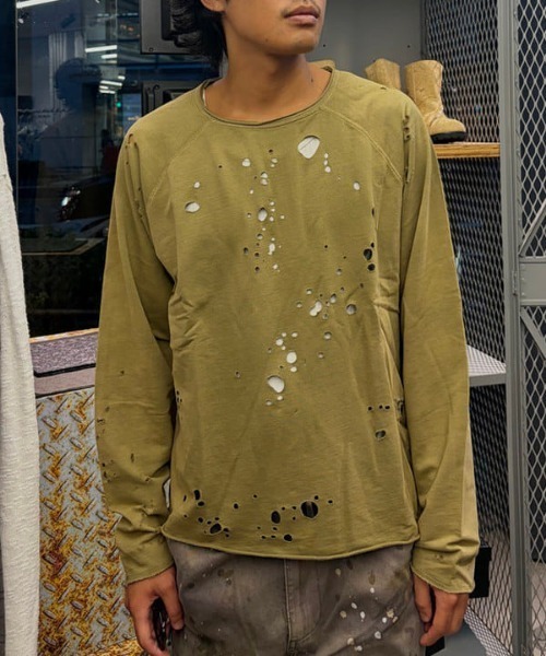 FUTURE ARCHIVE(フューチャーアーカイブ)の「FUTURE ARCHIVE / CRASH SWEAT CREWNECK(スウェット・メンズ・ブラック/ライトグレー/オリーブ・S/M/L/XL)」の1枚目の写真