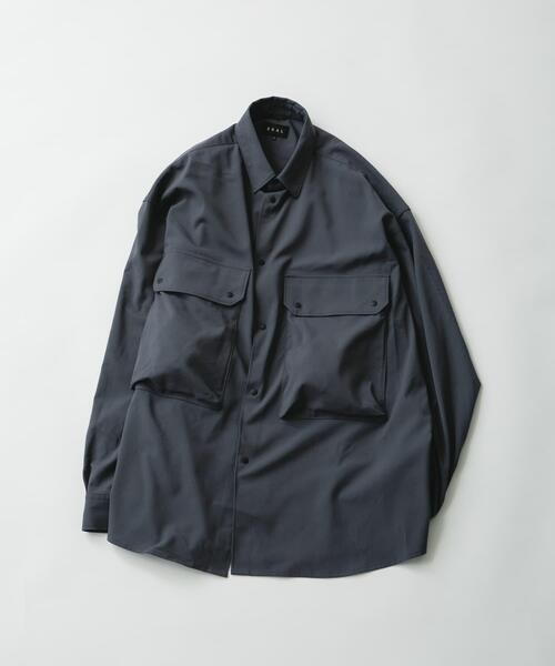 EKAL(エカル)の「『UVカット/静電気防止/イージーケア』SMOOTH WOOLYLIKE LONG-SLEEVE SHIRTS(シャツ/ブラウス・メンズ・チャコールグレー/ブラック/ブラウン・MEDIUM/LARGE)」の3枚目の写真