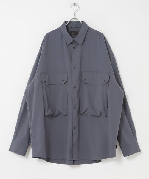 EKAL(エカル)の「『UVカット/静電気防止/イージーケア』SMOOTH WOOLYLIKE LONG-SLEEVE SHIRTS(シャツ/ブラウス・メンズ・チャコールグレー/ブラック/ブラウン・MEDIUM/LARGE)」の6枚目の写真