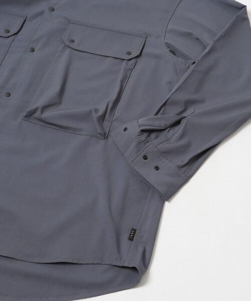 EKAL(エカル)の「『UVカット/静電気防止/イージーケア』SMOOTH WOOLYLIKE LONG-SLEEVE SHIRTS(シャツ/ブラウス・メンズ・チャコールグレー/ブラック/ブラウン・MEDIUM/LARGE)」の8枚目の写真