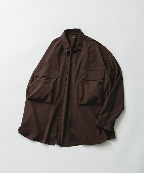 EKAL(エカル)の「『UVカット/静電気防止/イージーケア』SMOOTH WOOLYLIKE LONG-SLEEVE SHIRTS(シャツ/ブラウス・メンズ・チャコールグレー/ブラック/ブラウン・MEDIUM/LARGE)」の13枚目の写真