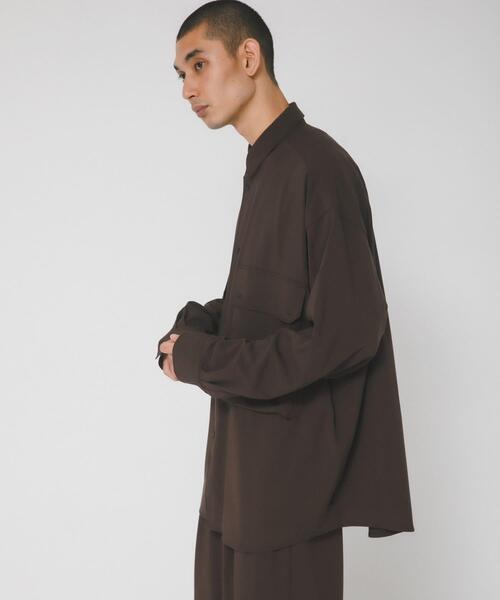 EKAL(エカル)の「『UVカット/静電気防止/イージーケア』SMOOTH WOOLYLIKE LONG-SLEEVE SHIRTS(シャツ/ブラウス・メンズ・チャコールグレー/ブラック/ブラウン・MEDIUM/LARGE)」の14枚目の写真