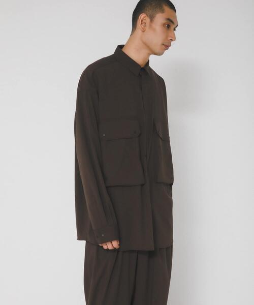 EKAL(エカル)の「『UVカット/静電気防止/イージーケア』SMOOTH WOOLYLIKE LONG-SLEEVE SHIRTS(シャツ/ブラウス・メンズ・チャコールグレー/ブラック/ブラウン・MEDIUM/LARGE)」の15枚目の写真