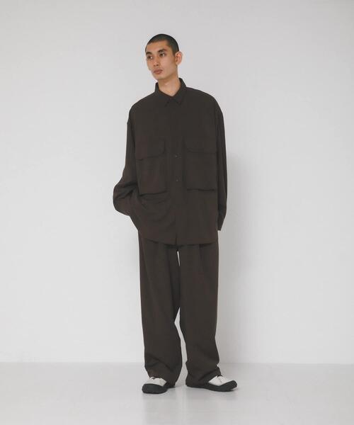 EKAL(エカル)の「『UVカット/静電気防止/イージーケア』SMOOTH WOOLYLIKE LONG-SLEEVE SHIRTS(シャツ/ブラウス・メンズ・チャコールグレー/ブラック/ブラウン・MEDIUM/LARGE)」の18枚目の写真