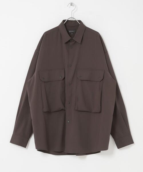 EKAL(エカル)の「『UVカット/静電気防止/イージーケア』SMOOTH WOOLYLIKE LONG-SLEEVE SHIRTS(シャツ/ブラウス・メンズ・チャコールグレー/ブラック/ブラウン・MEDIUM/LARGE)」の21枚目の写真