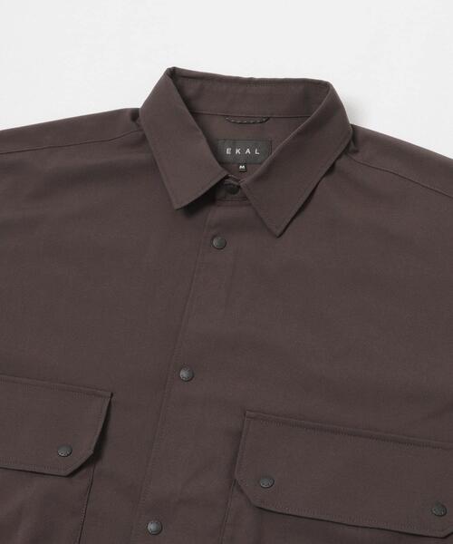 EKAL(エカル)の「『UVカット/静電気防止/イージーケア』SMOOTH WOOLYLIKE LONG-SLEEVE SHIRTS(シャツ/ブラウス・メンズ・チャコールグレー/ブラック/ブラウン・MEDIUM/LARGE)」の22枚目の写真