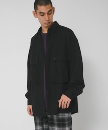 EKAL | 『UVカット/静電気防止/イージーケア』SMOOTH WOOLYLIKE LONG-SLEEVE SHIRTS(シャツ/ブラウス)