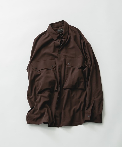 EKAL(エカル)の「『UVカット/静電気防止/イージーケア』SMOOTH WOOLYLIKE LONG-SLEEVE SHIRTS(シャツ/ブラウス・メンズ・チャコールグレー/ブラック/ブラウン・MEDIUM/LARGE)」の15枚目の写真