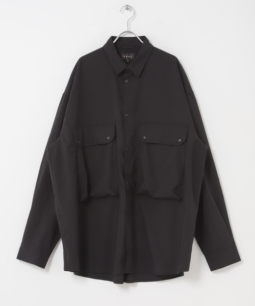 EKAL(エカル)の「『UVカット/静電気防止/イージーケア』SMOOTH WOOLYLIKE LONG-SLEEVE SHIRTS(シャツ/ブラウス・メンズ・チャコールグレー/ブラック/ブラウン・MEDIUM/LARGE)」の9枚目の写真