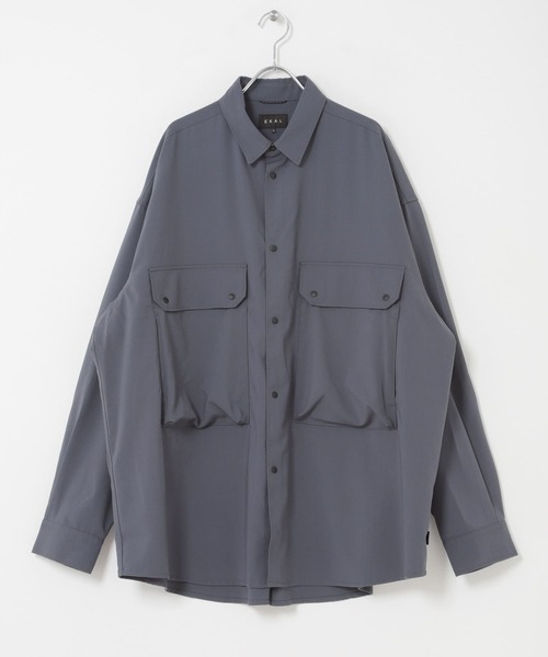EKAL(エカル)の「『UVカット/静電気防止/イージーケア』SMOOTH WOOLYLIKE LONG-SLEEVE SHIRTS(シャツ/ブラウス・メンズ・チャコールグレー/ブラック/ブラウン・MEDIUM/LARGE)」の14枚目の写真