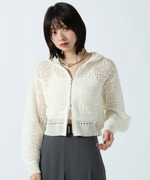 PAGEBOY | スカシアミショートZIPパーカー(パーカー)