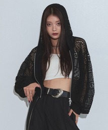 スカシアミショートZIPパーカー