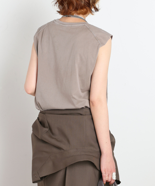AP STUDIO(エーピーストゥディオ)の「Eagle sleeveless TEE(Tシャツ/カットソー・レディース・アイボリー/ベージュ/スミクロ・FREE)」の13枚目の写真