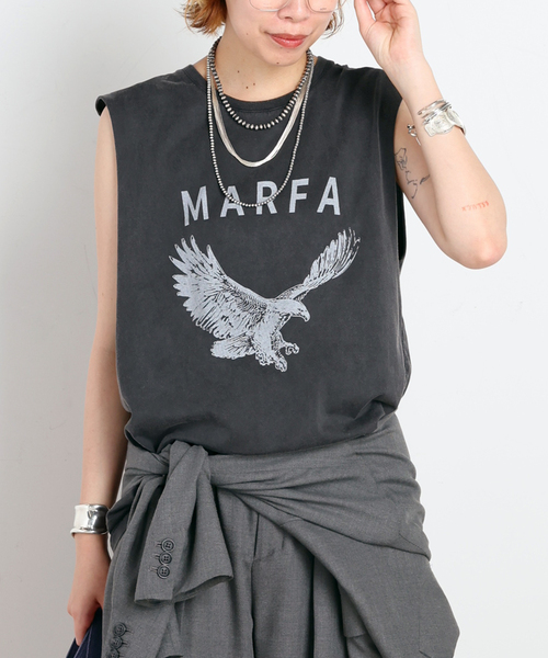AP STUDIO(エーピーストゥディオ)の「Eagle sleeveless TEE(Tシャツ/カットソー・レディース・アイボリー/ベージュ/スミクロ・FREE)」の18枚目の写真