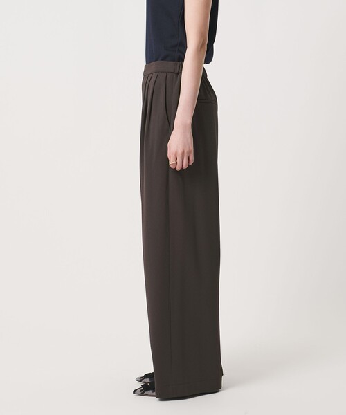 UNITED ARROWS（ユナイテッドアローズ）の「Spiree ジャージー ワイドパンツ（スラックス・レディース・ブラック/ダークブラウン・38/36）」の9枚目の写真