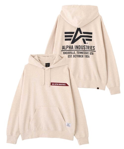 Alpha Industries(アルファインダストリーズ)の「【日本限定】Alpha Industries/アルファ インダストリーズ/ALPHA RED RIBBON HOODIE/アルファ レッド リボン フーディー(パーカー・メンズ・ブラック/ネイビー/グレー/オリーブ/オートミール・S/M/L/2XL/XL)」の1枚目の写真