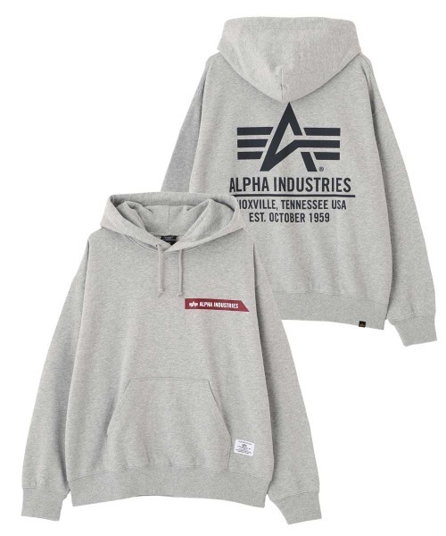 Alpha Industries(アルファインダストリーズ)の「【日本限定】Alpha Industries/アルファ インダストリーズ/ALPHA RED RIBBON HOODIE/アルファ レッド リボン フーディー(パーカー・メンズ・ブラック/ネイビー/グレー/オリーブ/オートミール・S/M/L/2XL/XL)」の3枚目の写真