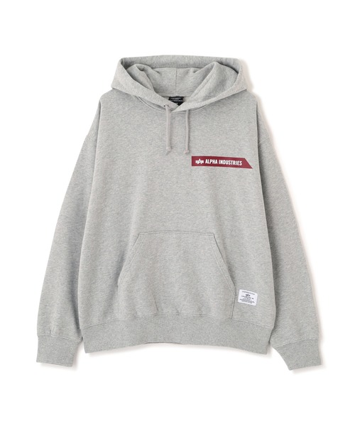 Alpha Industries(アルファインダストリーズ)の「【日本限定】Alpha Industries/アルファ インダストリーズ/ALPHA RED RIBBON HOODIE/アルファ レッド リボン フーディー(パーカー・メンズ・ブラック/ネイビー/グレー/オリーブ/オートミール・S/M/L/2XL/XL)」の6枚目の写真