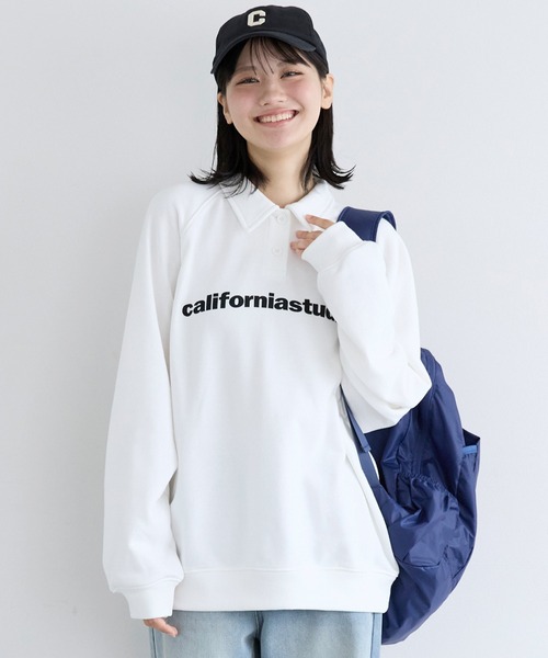 coca（coca）（コカ）の「ユース　ポロスウェットプルオーバー（スウェット・レディース・ブラック/ホワイト・M/L/S）」の2枚目の写真