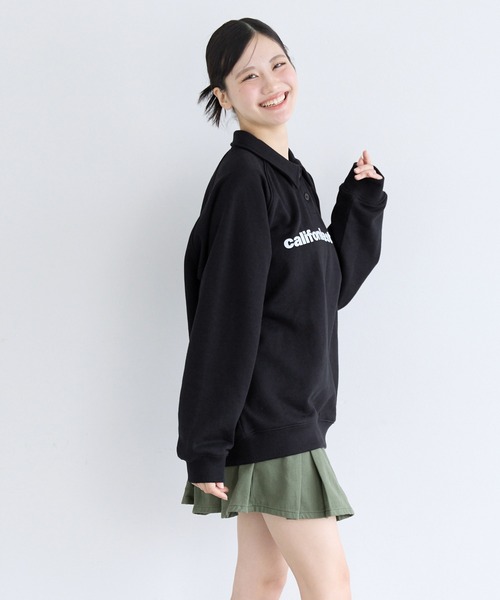 coca（coca）（コカ）の「ユース　ポロスウェットプルオーバー（スウェット・レディース・ブラック/ホワイト・M/L/S）」の9枚目の写真