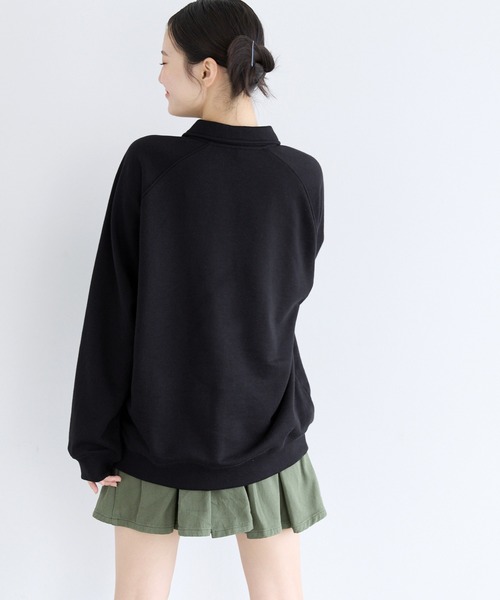 coca（coca）（コカ）の「ユース　ポロスウェットプルオーバー（スウェット・レディース・ブラック/ホワイト・M/L/S）」の11枚目の写真
