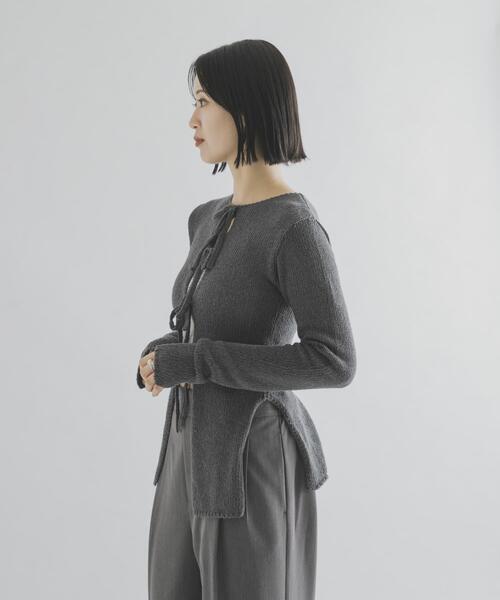 THE GOODLAND MARKET(ザグッドランドマーケット)の「cwtch LOW GAUGE KNIT TOPS(ニット/セーター・レディース・グレー/レッド/ブルー・FREE)」の1枚目の写真