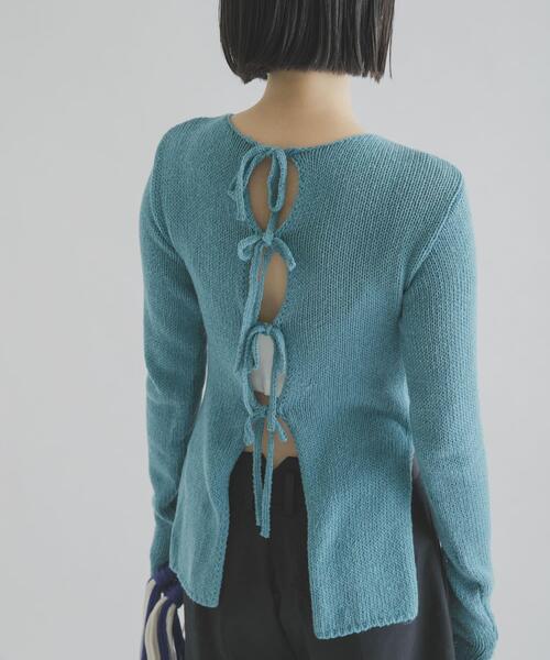 THE GOODLAND MARKET(ザグッドランドマーケット)の「cwtch LOW GAUGE KNIT TOPS(ニット/セーター・レディース・グレー/レッド/ブルー・FREE)」の2枚目の写真