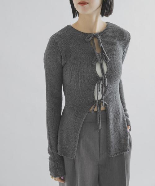 THE GOODLAND MARKET(ザグッドランドマーケット)の「cwtch LOW GAUGE KNIT TOPS(ニット/セーター・レディース・グレー/レッド/ブルー・FREE)」の4枚目の写真