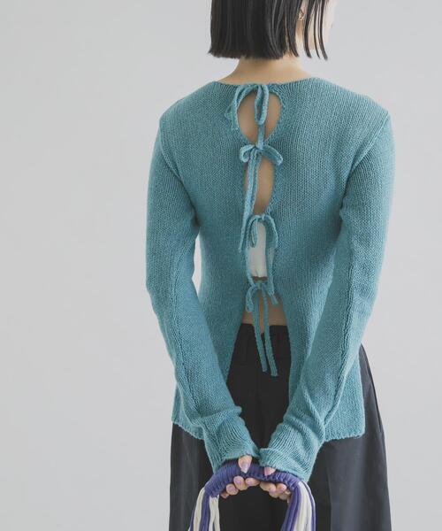 THE GOODLAND MARKET(ザグッドランドマーケット)の「cwtch LOW GAUGE KNIT TOPS(ニット/セーター・レディース・グレー/レッド/ブルー・FREE)」の14枚目の写真