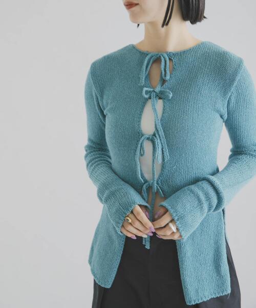 THE GOODLAND MARKET(ザグッドランドマーケット)の「cwtch LOW GAUGE KNIT TOPS(ニット/セーター・レディース・グレー/レッド/ブルー・FREE)」の15枚目の写真