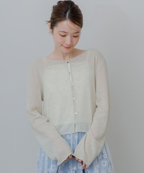 RETRO GIRL(レトロガール)の「プレート付メランジカーディガン(Tシャツ/カットソー・レディース・ブラック/ライトグレー/イエロー・FREE)」の18枚目の写真