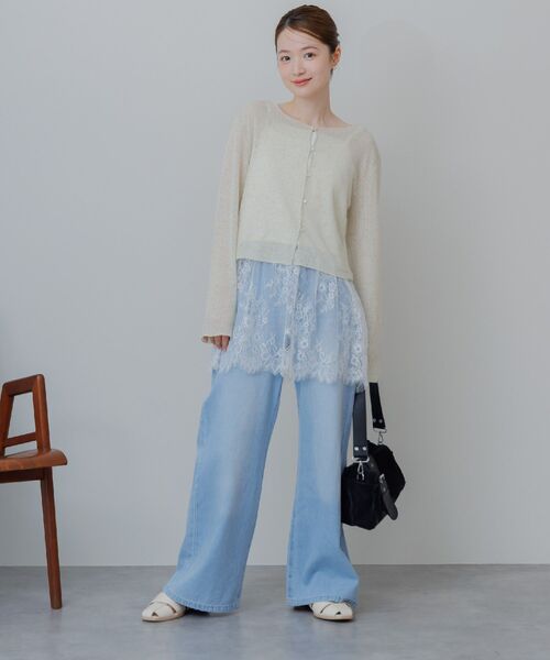 RETRO GIRL(レトロガール)の「プレート付メランジカーディガン(Tシャツ/カットソー・レディース・ブラック/ライトグレー/イエロー・FREE)」の21枚目の写真