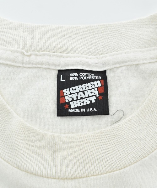 SCREEN STARS(スクリーンスターズ)の「【USED】90’s SCREEN STARS “HOGS & KISSES FROM IOWA” アニマル Tシャツ USA製(Tシャツ/カットソー・メンズ・ホワイト・LARGE)」の5枚目の写真