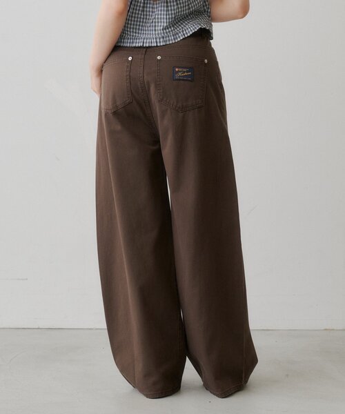 Kastane(カスタネ)の「【2026AW/3サイズ展開/高身長サイズ/低身長サイズ】カーブバレルパンツ(その他パンツ・レディース・ダークブラウン/カーキ/ベージュ・1/0/2)」の6枚目の写真