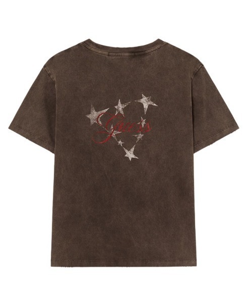 Guess(ゲス)の「UNISEX S/Slv Tee Shirt Tシャツ 半袖 ヒョンジン(Tシャツ/カットソー・メンズ・ブラウン/グレー/アイボリー・MEDIUM/ONE SIZE/LARGE)」の4枚目の写真
